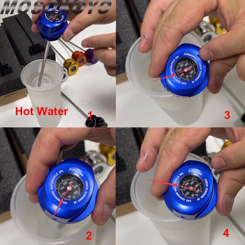Motorcycle Oil Dipstick Thermometer Temp For Harley CVO Street Glide FLHX FLHXSE Road Glides FLTRXSE 2023-24 Oil Plug Temp Gauge