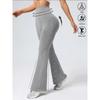 Women's High-Waist Bell Bottom Pants Sporty Tight Fit Comfortable Elastic Design Ideal for Exercise And Daily Wear