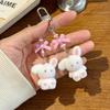 Flockad Tecknad Nyckelring Sött Djurhänge Väskdekoration Nyckelring Telefonkedja Snodd