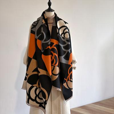 Shawl Women'S High-End Dual-Purpose Thermal Scarf Versatile Scarf Women'S Winter Cape Cape