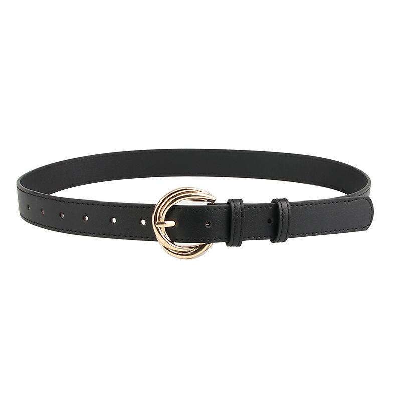 Women'S Belt Fashion Alloy Belt Simple Personalized Decorative Dress Jeans Belt