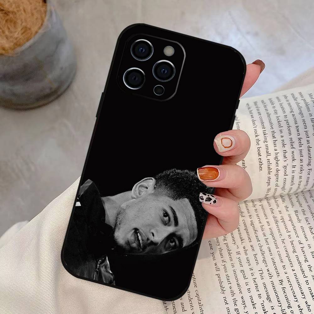 Football J-Jude B-Bellinghams   Phone Case For iPhone 17, 16,15,14,13,12,11 Plus,Pro Max, Others Soft Black Cover