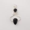 Black Onyx Gemstone 925 Sterling Silver Handcrafted Pendant 1.5" Gift For Wife PP-13-13