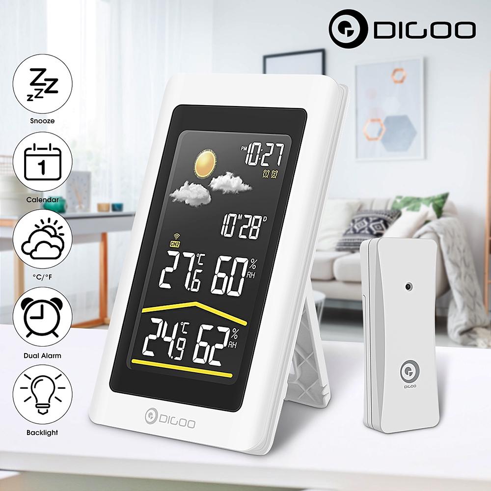 Buy Digoo DG-TH11300 Clock Wireless Weather Station USB Thermometer ...