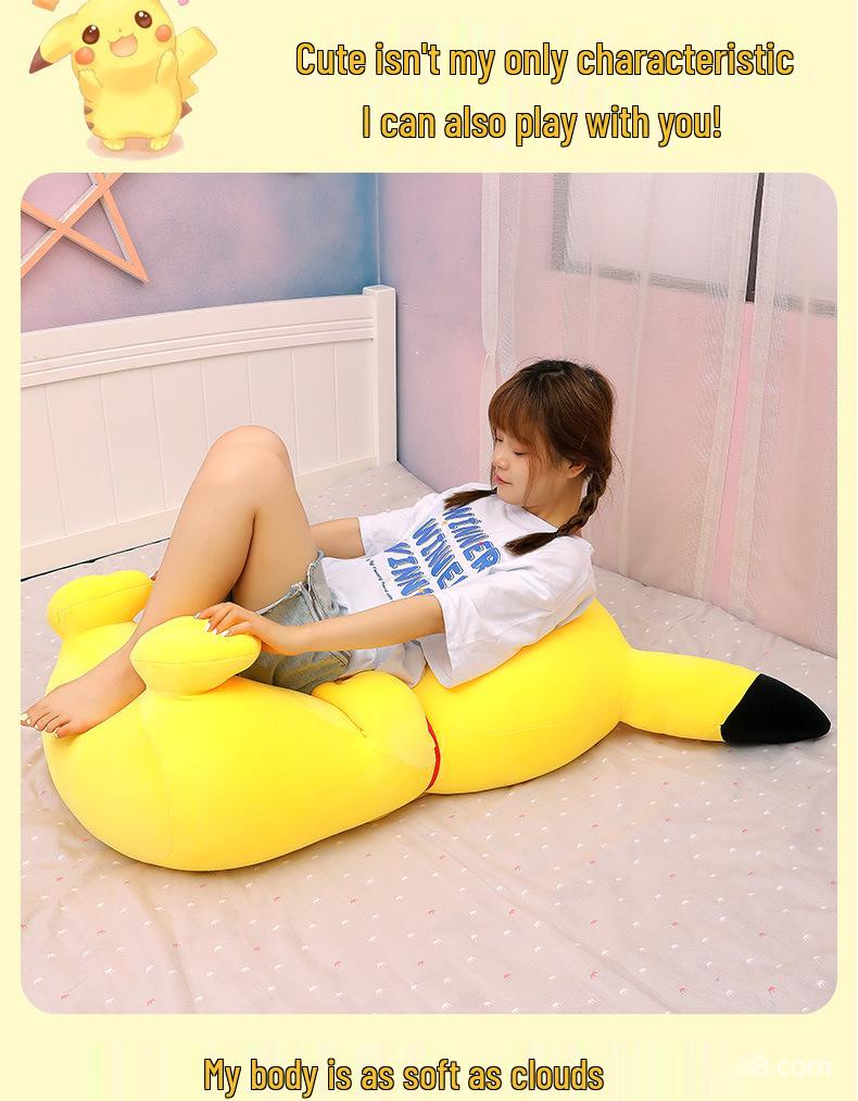 Pikachu Plüschtier mit Fliege: Geburtstagsgeschenk & Schlafkomfortkissen