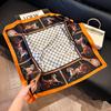 Small square scarf silk scarf women's French spring and autumn summer matching shirt neck protector scarf tulle scarf scarf 71x71