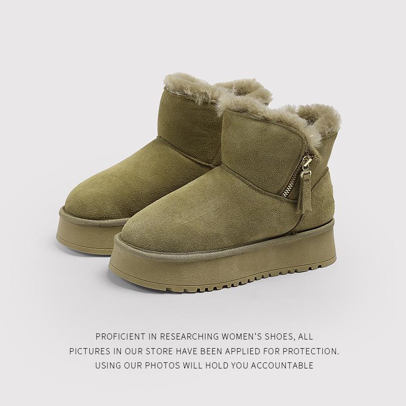 Leather Real Hair - Snow Boots
