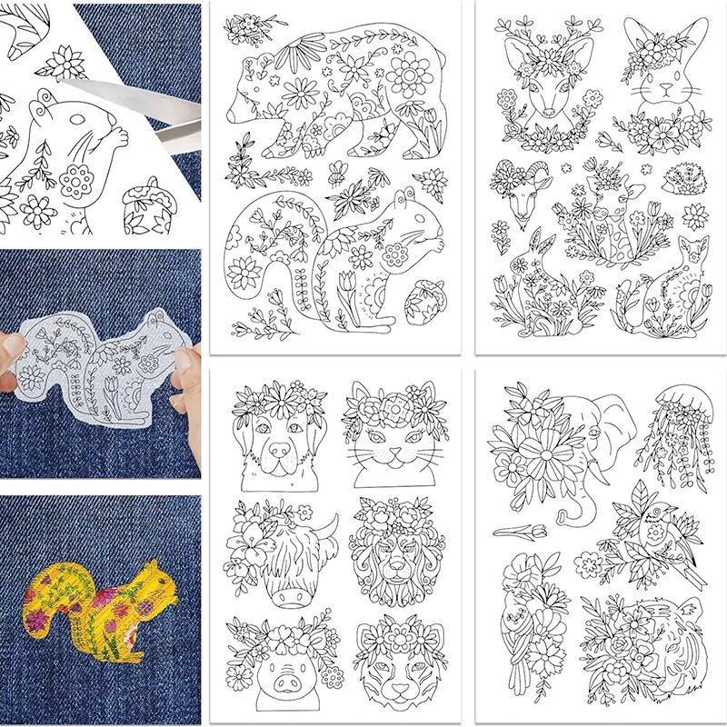 Water Soluble Sticky Embroidery Transfer Stickers Hand-Stitch Embroidery Auxiliary DIY Creative Marking Repair Clothes