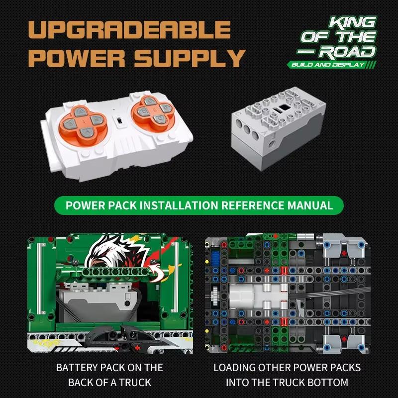 2105-teiliges DIY-LKW-Frontmodell-Bauset (MOC) – Technisches Lernspielzeug für Jungen – Geschenkidee für die Feiertage