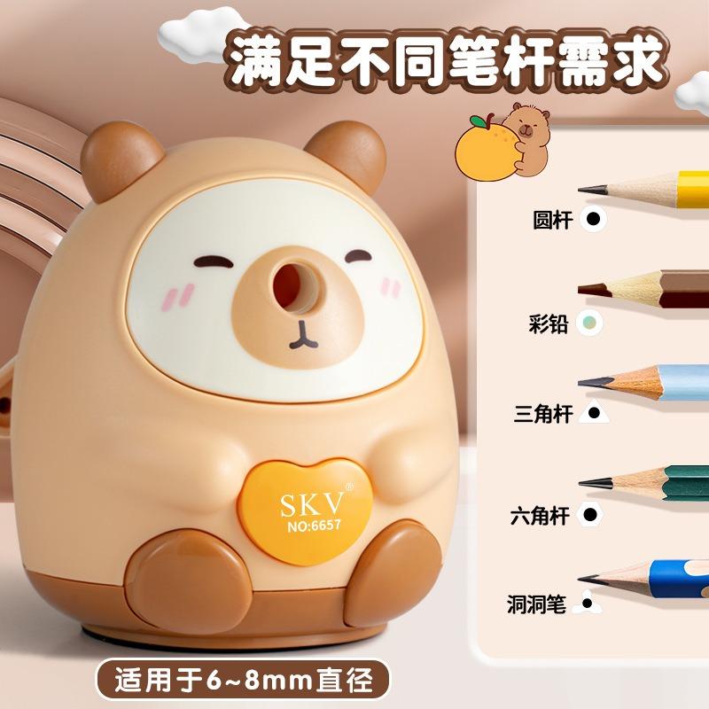 Cute Cartoon Animal Shaped Durable Manual Pencil Sharpener For Kids Students
