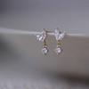 Exquisite Sterling Silver Leaf Stud Earrings for Women: Chic Light Luxury Design