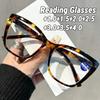 Unisex Anti Blue Light Large Frame Presbyopia Glasses Fashion Cat-Eye Spring-Temple Reading Glasses Trendy Decorative Eyewear