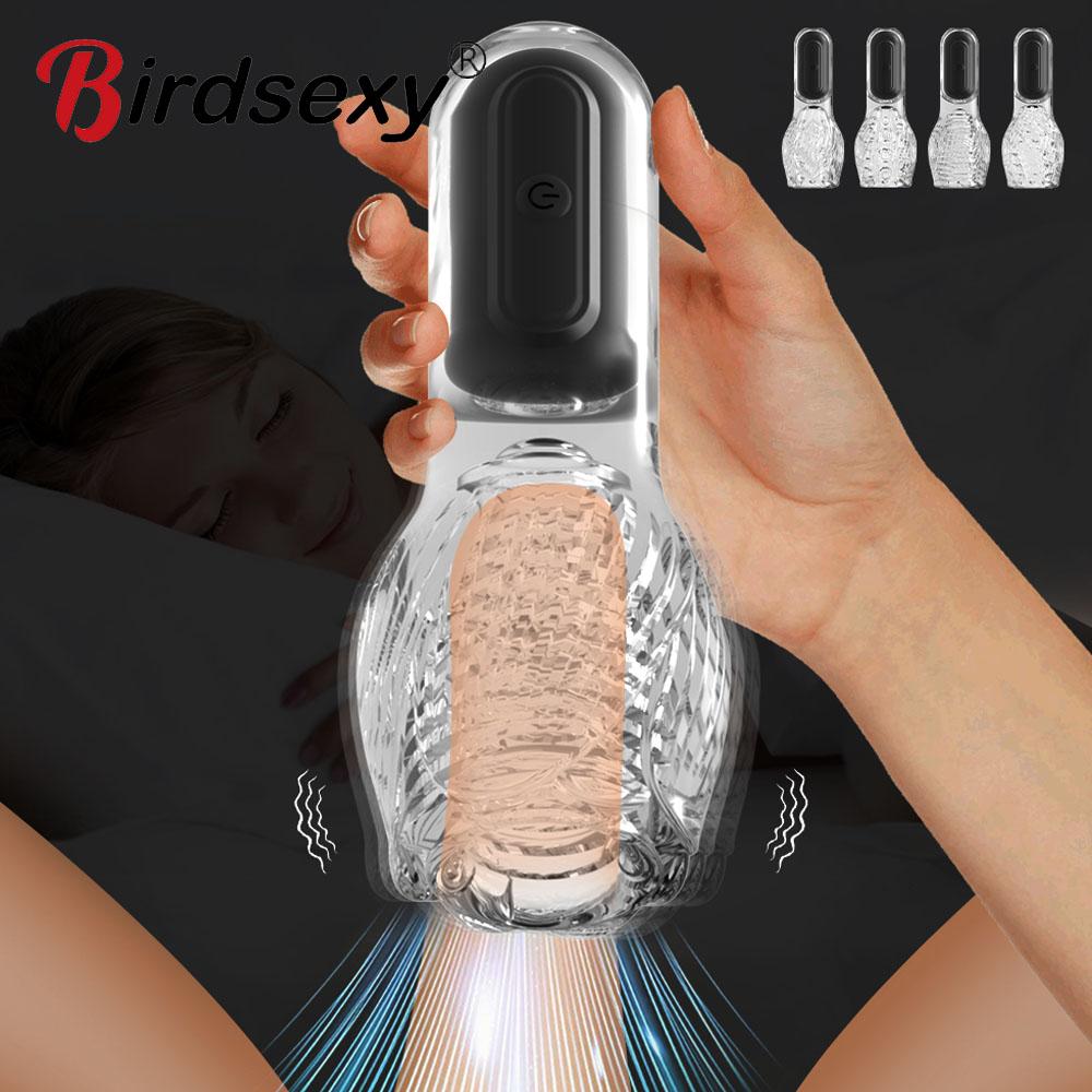 Automatic Masturbator Cup Machine Electric Piston Rotating Sucker Male Blowjob Vagina Dildo Real Oral Vibrator Sex Toys for Men