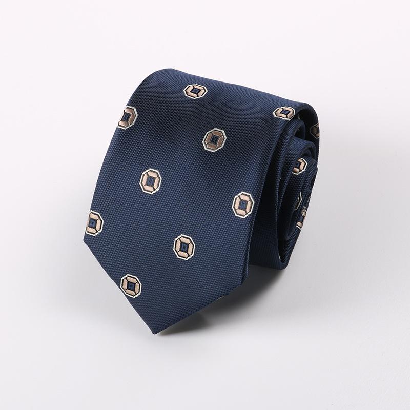 Male Groom Wedding Dress Business Suit Wedding Stripe Cashew Flower Ceremony Tie 8Cm Hand-Made