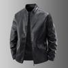 Spring and autumn new men's leather jacket stand-up collar jackets teen trendy men's decorative casual trendy leather jacket