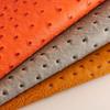 Umweltfreundliches hydrolysebeständiges 0,9 mm PVC-Leder mit Straußenmuster für Gepäck, Handtaschen, Möbel, Geschenkboxen und Gürtel