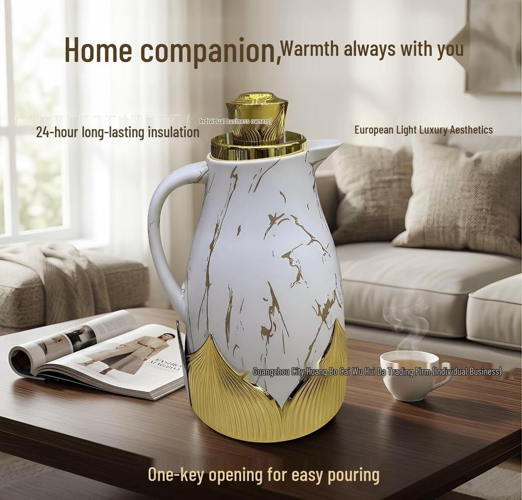 1.5L Insulated Glass Liner Thermos Flask - Household Hot Water Kettle