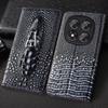 Genuine Leather Crocodile 3D Head Flip Case for Redmi Note 15 14 13 12 11 10 9  Pro+ Plus 4G 5G Card Slots Wallet Cover