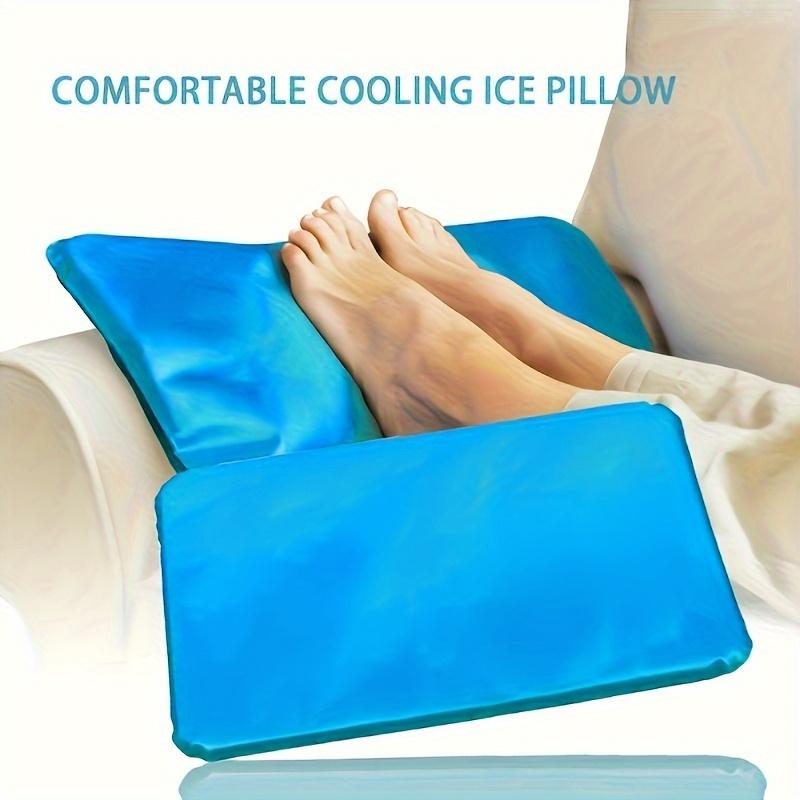 Blue Gel Ice Pack, Portable Muscle Pillow, Summer Cooling Cushion, Hand Washable Fabric Neck Support for Home Bedding, Compact