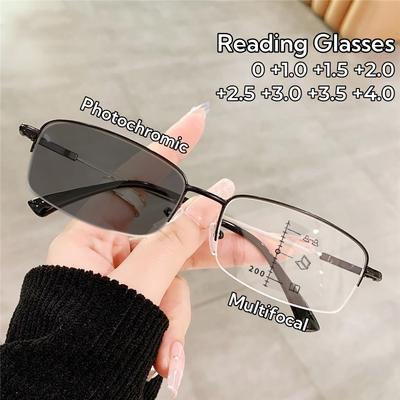 Occhiali da Lettura Fotocromatici per Uomo Donna Anti Luce Blu Progressivi Multifocali Presbiopia Occhiali Visione HD