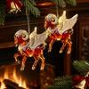 Gift for Goat Lovers 2Pcs 2D Hanging Ornaments Acrylic Winged Pendants Year of Decoration The Auspicious Decorations Tree Mantel Home New