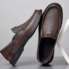 New autumn sheepskin men's beanie shoes genuine leather loafers men's casual leather shoes high-end single shoes round head men's shoes