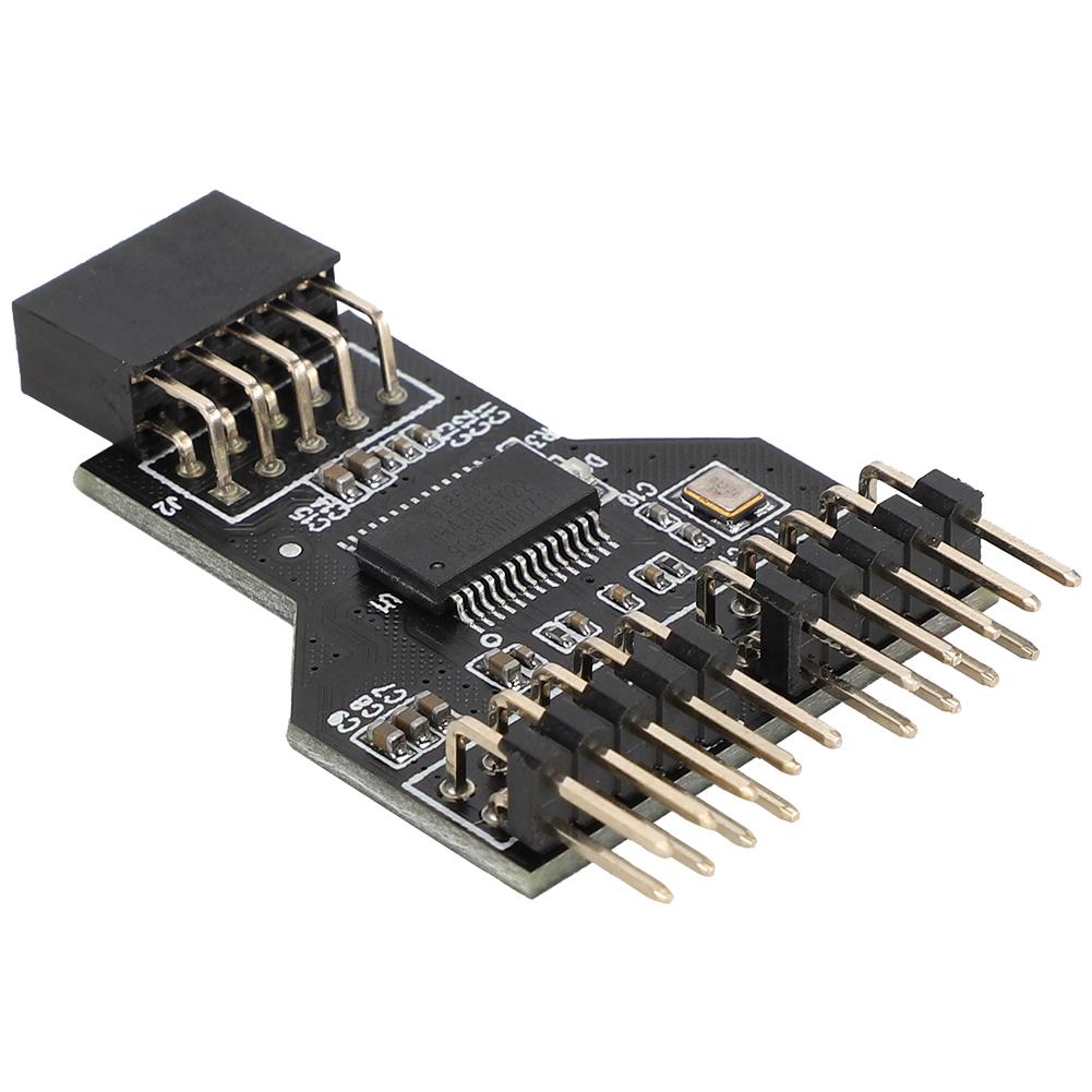 

USB2.0 9PIN to Dual 9PIN Expansion Adapter Card Hub Converter for WinXP Vista Win7 8 10