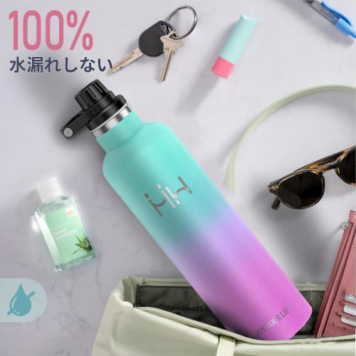 KollyKolla 500ml Stainless Steel Water Bottle, Direct Drinking, Seamless Design, Large Capacity, Easy to Clean, Suitable for Bicycles, Carbonated Wate