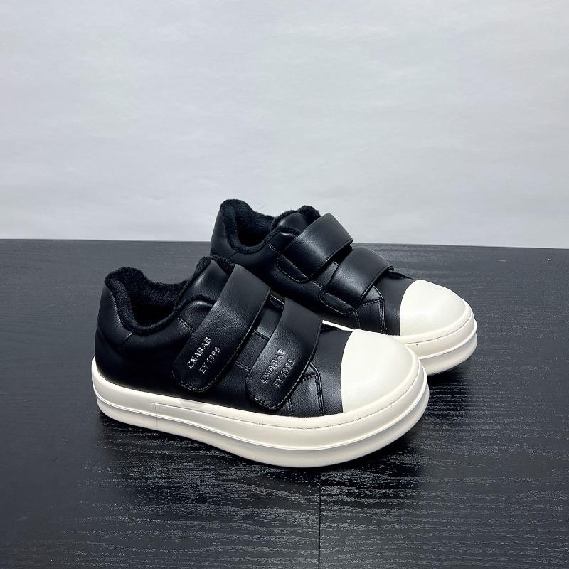 Суперсимпатичные липучки маленькие белые туфли женские зимние бархатные новая мода универсальные спортивные и повседневные туфли 40