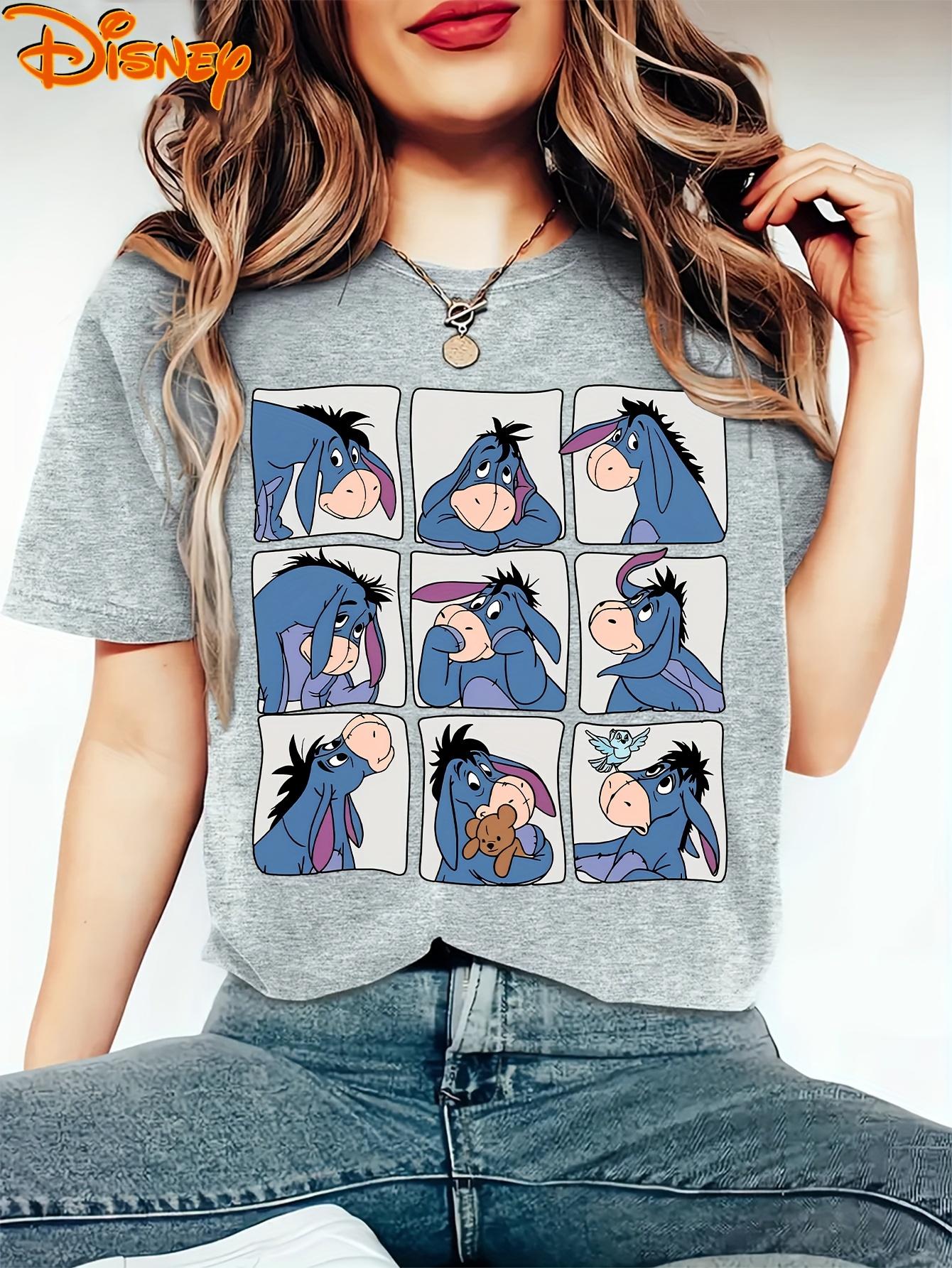 

2026 Summer Disney Winnie The Pooh Eeyore Graphic Tshirt Men Women Cotton Quality Casual Loose Short Sleeve Classic Unisex 4XL