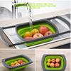 Folding Drain Basket Retractable Fruit Vegetable Washing Draining Basket for Home Kitchen Use