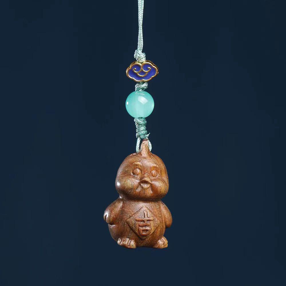 Green Sandalwood Zodiac Animal Guardians Phone Strap & Backpack Pendant