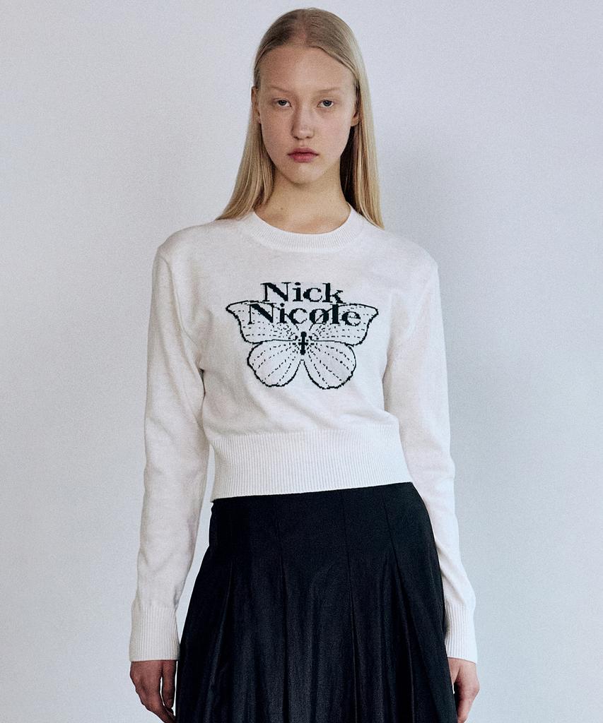 Nigaennikol Cashmere Butterfly Signature Crop Knit_8 Color (B Type)