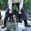 Rain Shoes Men's Fashion Non-slip Medium Tube Rain Boots New Takeaway Rider Outdoor Fishing Water Shoes Construction Site Rubber Shoes