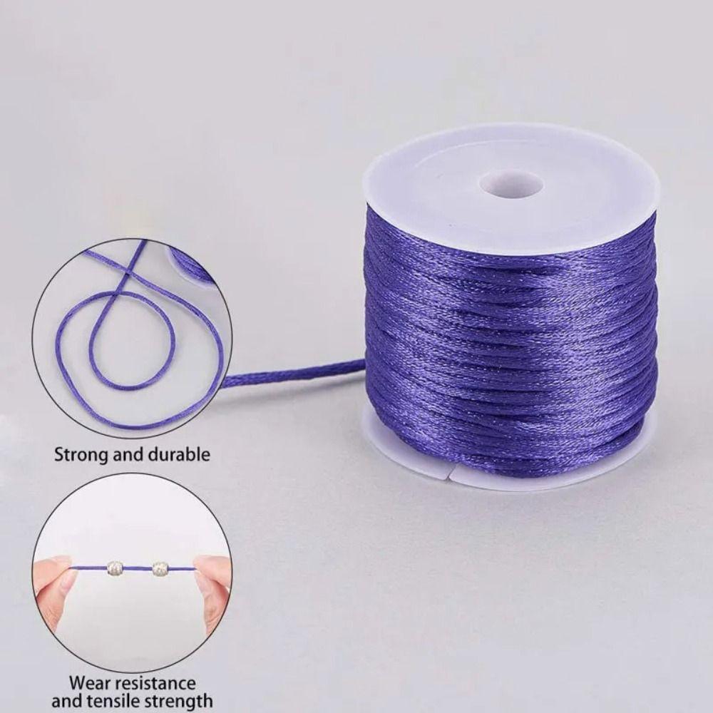 Satin Finish Macrame Thread Cord Flexible DIY Bracelet Cord Beading String  Handicraft Supplies