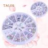 Women's Colorful DIY Nail Art Tips Glitter Crystal Stone Decoration Wheel Nail Care