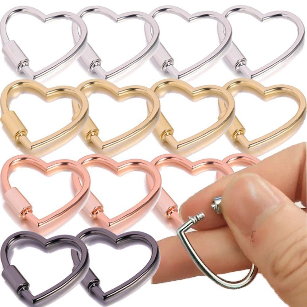 

5pcs Spring Heart Shaped Opening Buckle Heart Shape Heart Shape Spring Clasps Leashes