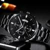 3PCS Men's Watch Set Business Trend Classic Round Dial Quartz Watch Bracelet Necklace Set Perfect Gift for Friends or Dad