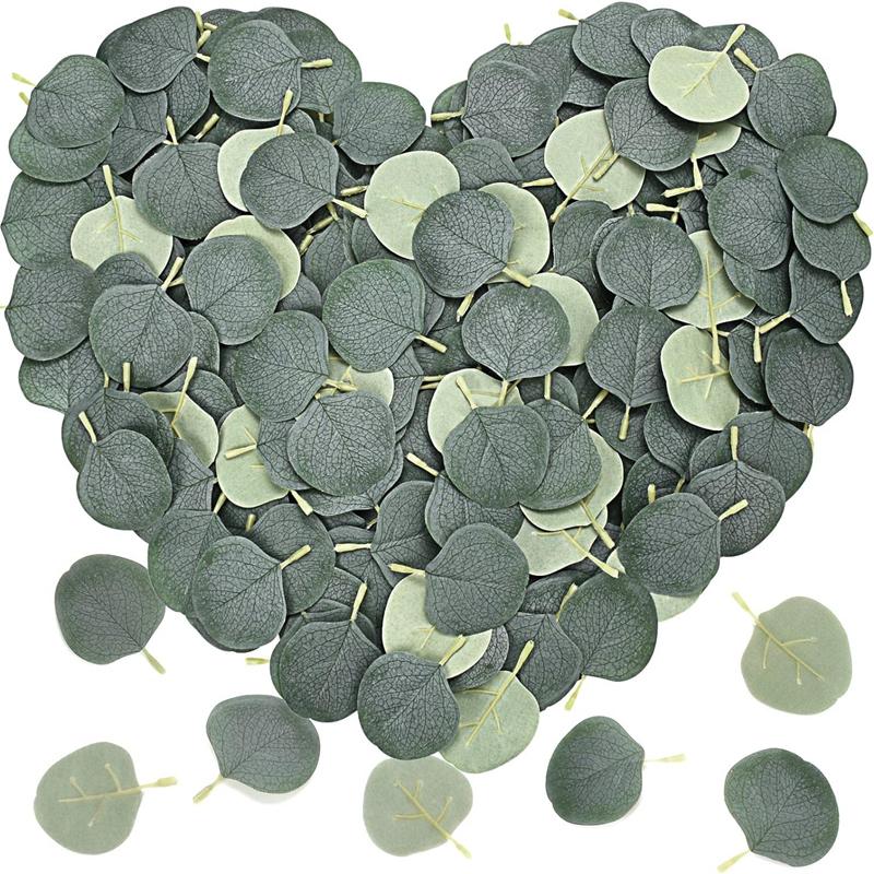 10PCS Fake Plants Silk Eucalyptus Leaf Diy Christmas Decorations Vase for Home Garden  Wedding Scrapbooking Artificial Flowers