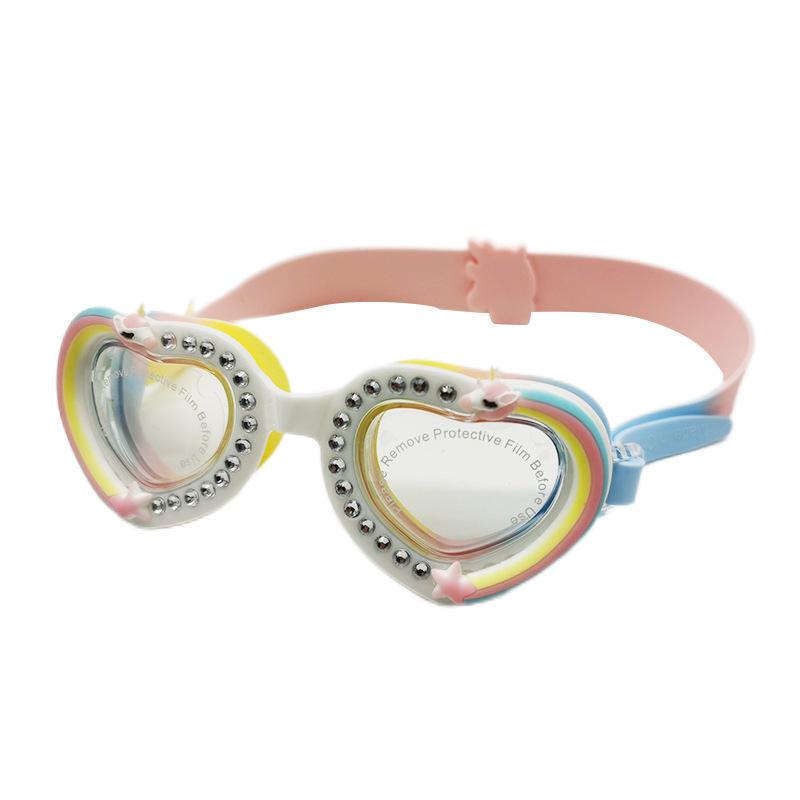 Children's Swimming Glasses Fashion HD Waterproof and Anti-fog Girls Cartoon Swimming Glasses
