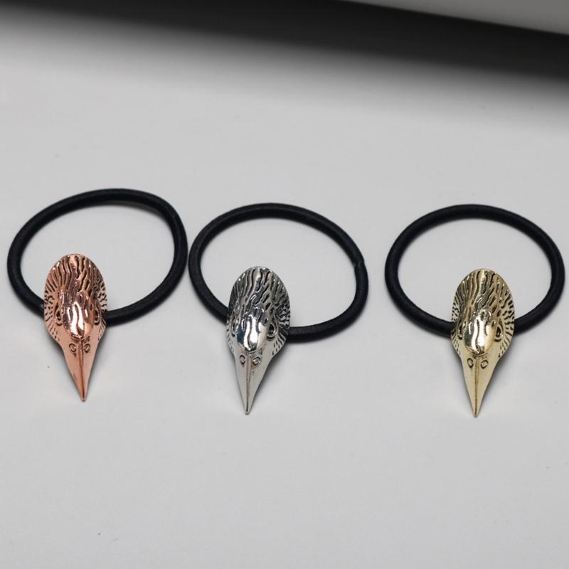 Vintage Elastyczne Gumki do Włosów Metalowa Zawieszka Zwierzęca Elastyczne Gumki do Włosów Eleganckie Gumki do Kucyka Ozdoba do Włosów