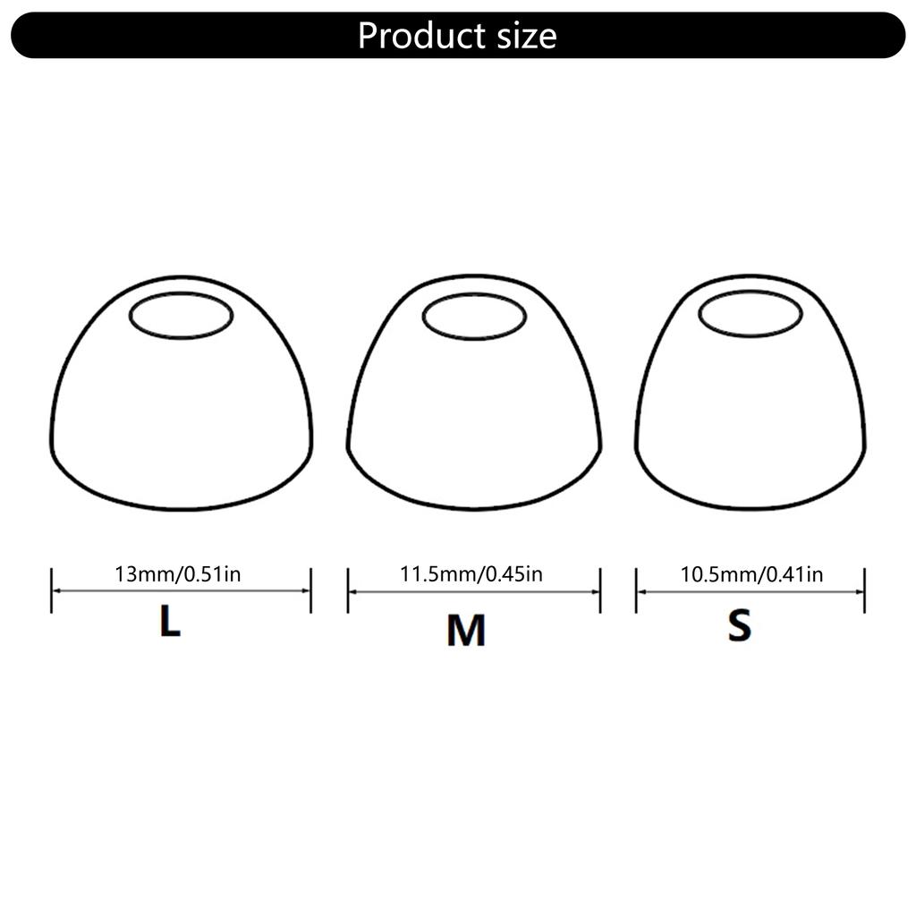 Ørepropper i silikon for JBL T230NC TWS Live Pro+ øreproppsett 6 stk i valgfri størrelse og farge