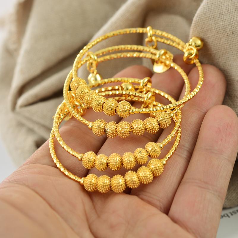 Bracciali Color Oro 18k Per Bambino Bambini Gioielli Braccialetti Etiopi un Regalo di Compleanno Braccialetti per Festa Habesha