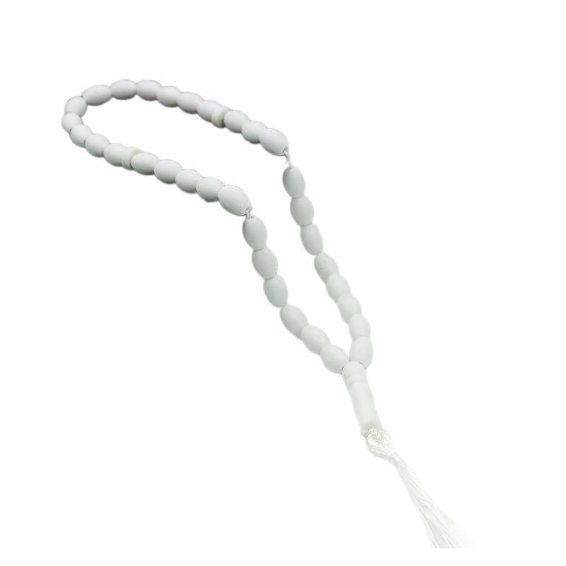 

33 Elliptical Acrylic Beads For Bracelet Making Lightweight Shatterproof Material With Multiple Color Options белый
