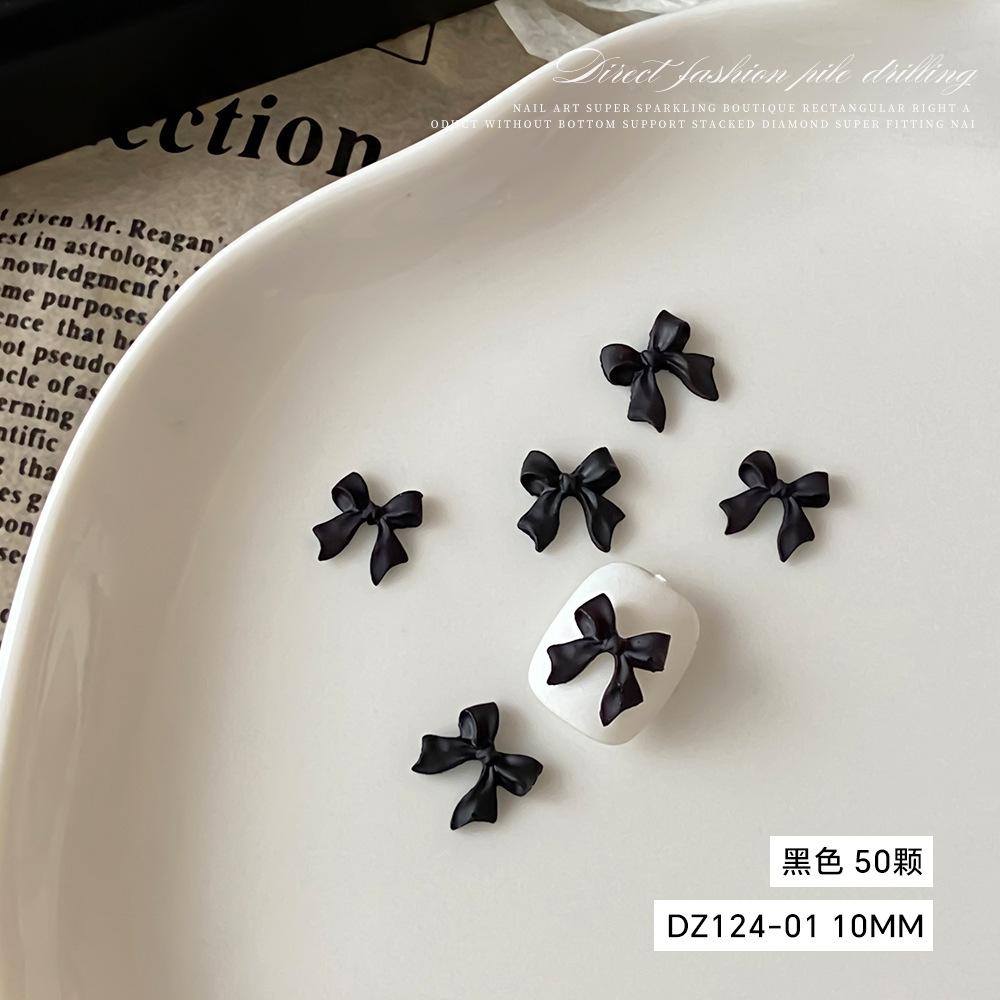 Internet Celebrity Hot Bow Nail Accessories Japanese Sweet Simple Three-dimensional Ribbon DIY