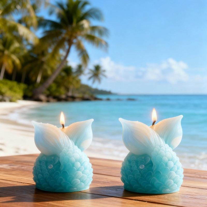 Nontoxic Silicone Fish Tail Shape Candle Soap Making Mold Safe For DIY Enthusiasts And Creative Crafting Projects