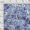 oneOone Cotton Flex Bluish Violet Fabric Asian Paisley Floral Quilting Supplies Print Sewing Fabric By The Yard 40 Inch
