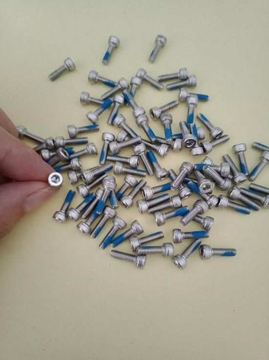 304 Stainless Steel Hex Socket Set Screw with Loctite Anti-Loosening Threadlocker, Sizes M2-M6