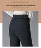 Women's Wool Micro Flare Slimming Pants - 2024 Autumn/Winter Fashionable Straight-Leg Casual Trousers for Middle-Aged Moms