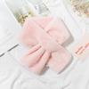 Color Neckerchief Wrap Faux Rabbit Fur Plush Warmer Plush Scarf Neck Warmer Warm Scarf Cross Scarf